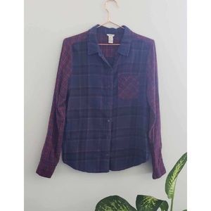 Red and navy flannel